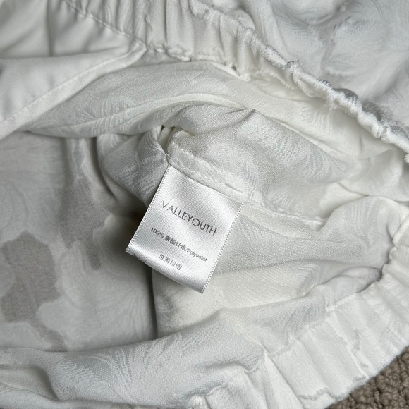 Valleyouth Embroidered White Semi-Sheer Shirt with Contrast Piping - Picture 9 of 11